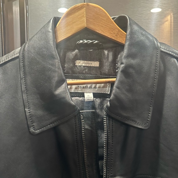 PERRY ELLIS MENS BRAND NEW NEVER WORN LEATHER COST - Picture 6 of 9